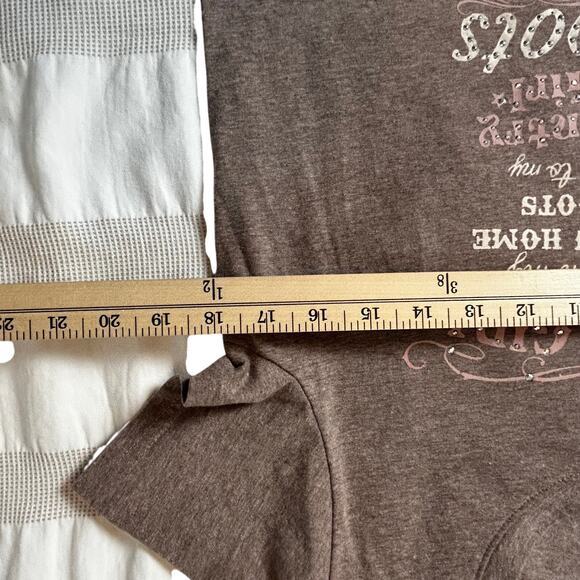 Sable Sky Brown Women's Country Girl Boots with BLING T Shirt - Picture 8 of 9